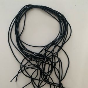 Womens: Necklace; FRANK IDEAS, Black Rubber